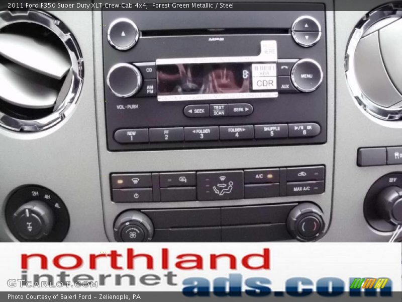 Forest Green Metallic / Steel 2011 Ford F350 Super Duty XLT Crew Cab 4x4