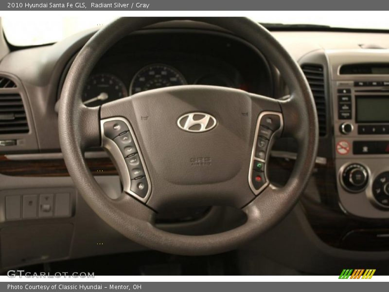 Radiant Silver / Gray 2010 Hyundai Santa Fe GLS