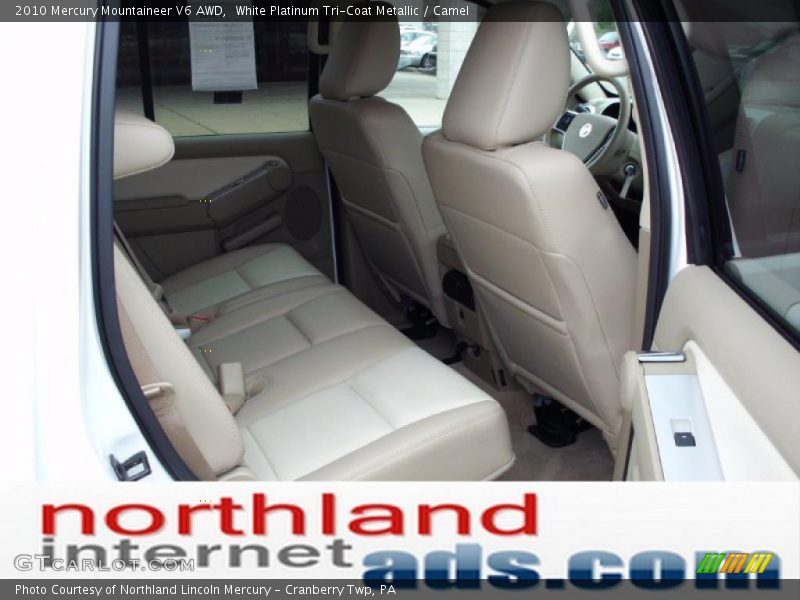 White Platinum Tri-Coat Metallic / Camel 2010 Mercury Mountaineer V6 AWD