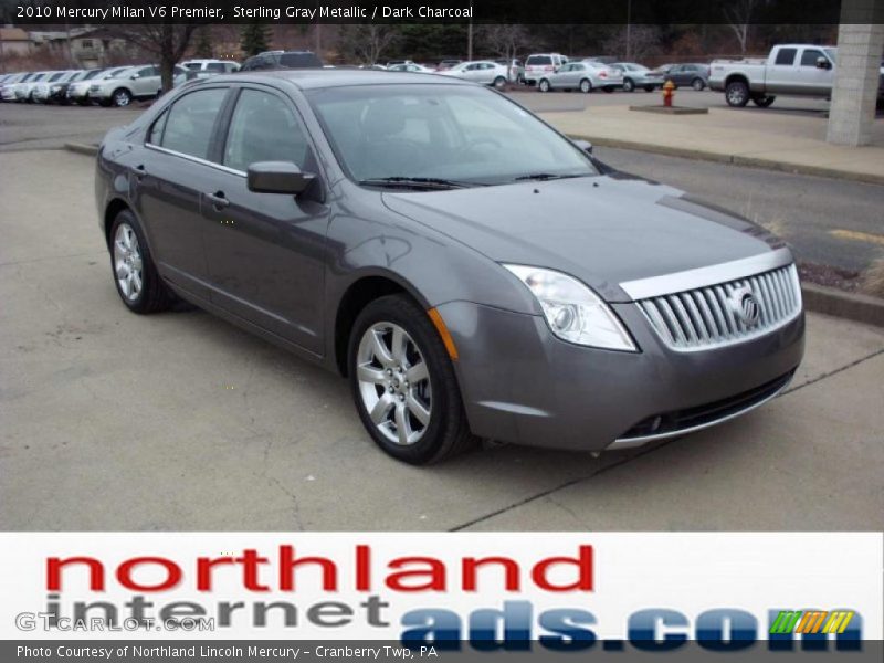 Sterling Gray Metallic / Dark Charcoal 2010 Mercury Milan V6 Premier