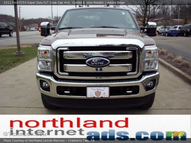 Golden Bronze Metallic / Adobe Beige 2011 Ford F250 Super Duty XLT Crew Cab 4x4