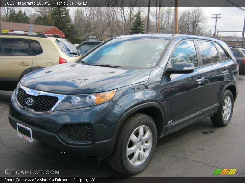 Pacific Blue / Gray 2011 Kia Sorento LX AWD