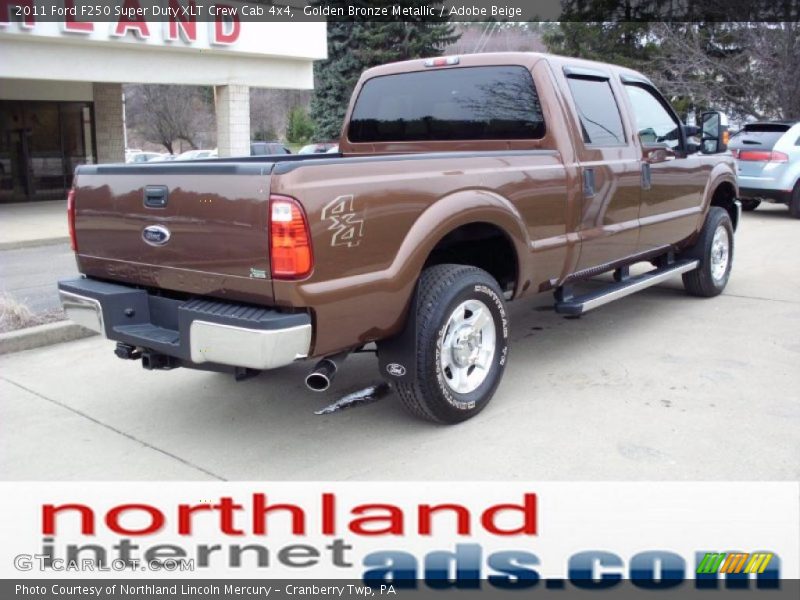 Golden Bronze Metallic / Adobe Beige 2011 Ford F250 Super Duty XLT Crew Cab 4x4