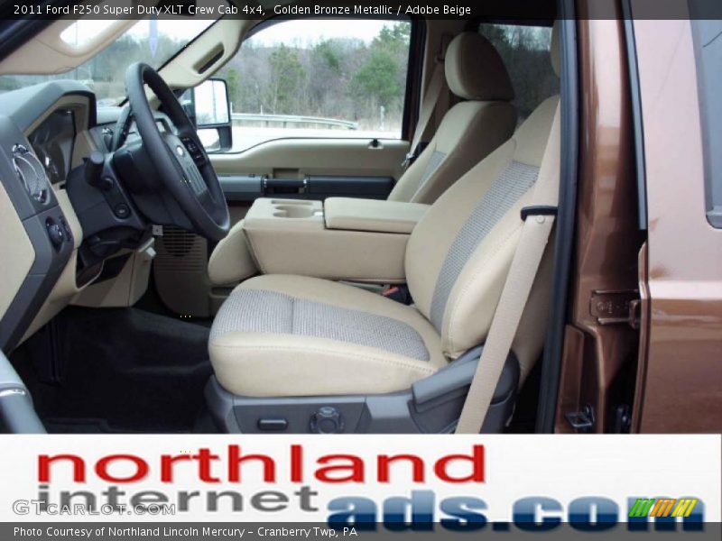 Golden Bronze Metallic / Adobe Beige 2011 Ford F250 Super Duty XLT Crew Cab 4x4