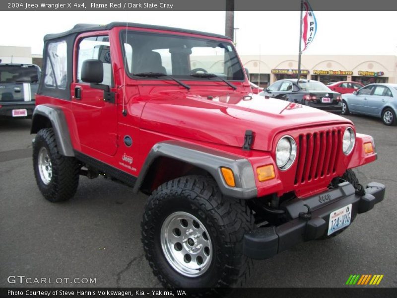 Flame Red / Dark Slate Gray 2004 Jeep Wrangler X 4x4
