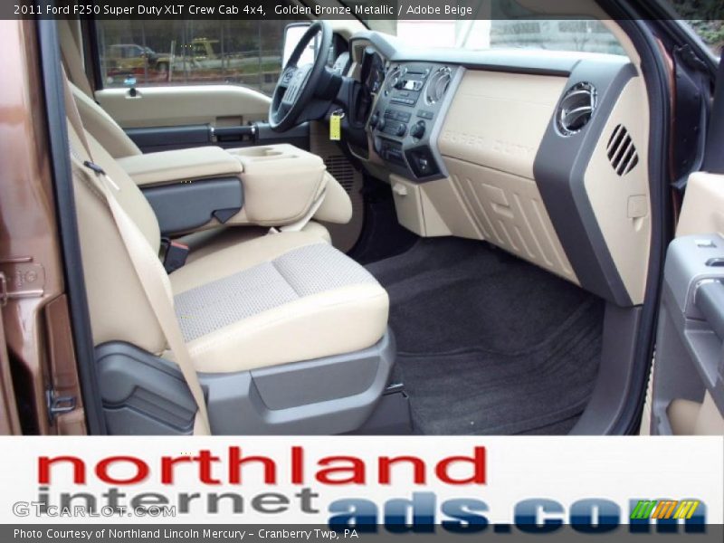 Golden Bronze Metallic / Adobe Beige 2011 Ford F250 Super Duty XLT Crew Cab 4x4