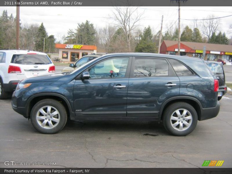 Pacific Blue / Gray 2011 Kia Sorento LX AWD