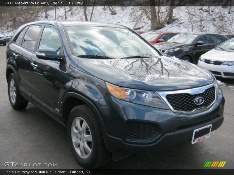Pacific Blue / Gray 2011 Kia Sorento LX AWD