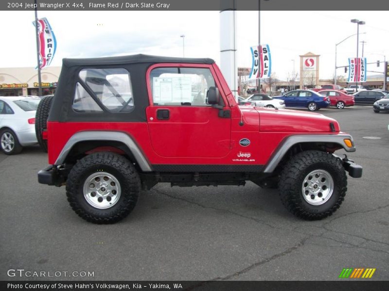 Flame Red / Dark Slate Gray 2004 Jeep Wrangler X 4x4