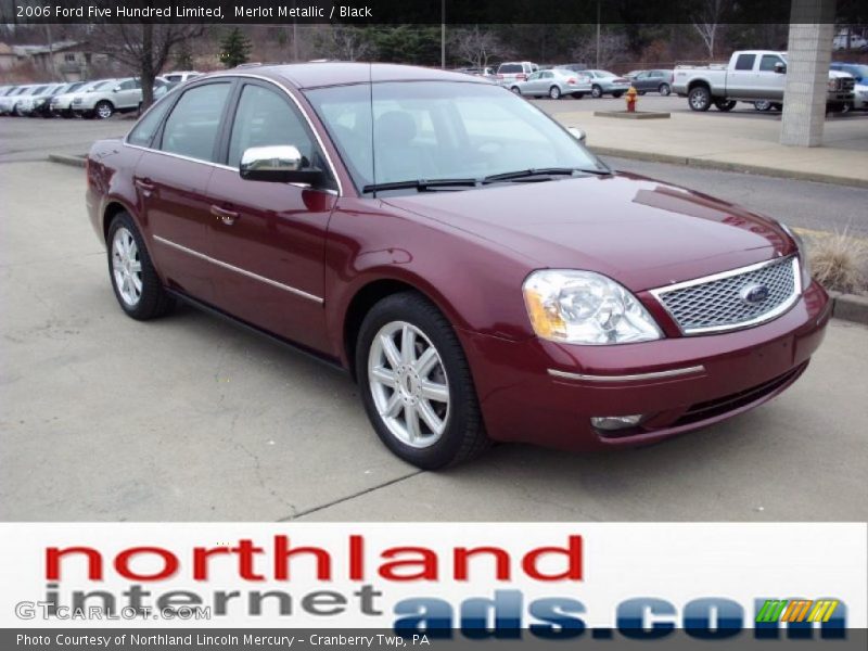 Merlot Metallic / Black 2006 Ford Five Hundred Limited