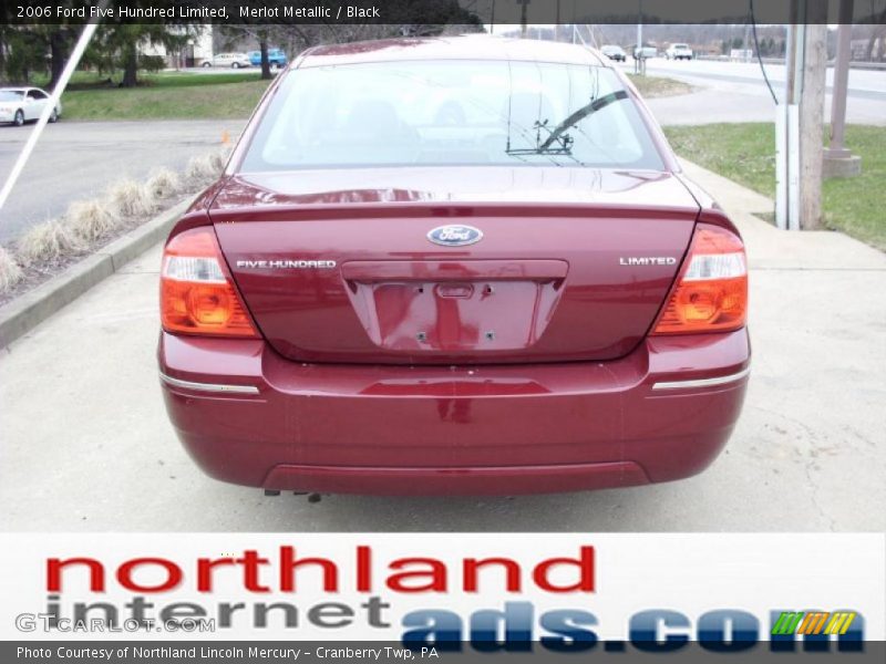 Merlot Metallic / Black 2006 Ford Five Hundred Limited