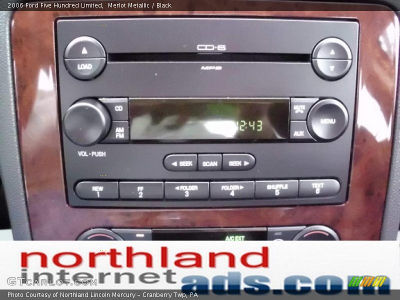 Merlot Metallic / Black 2006 Ford Five Hundred Limited