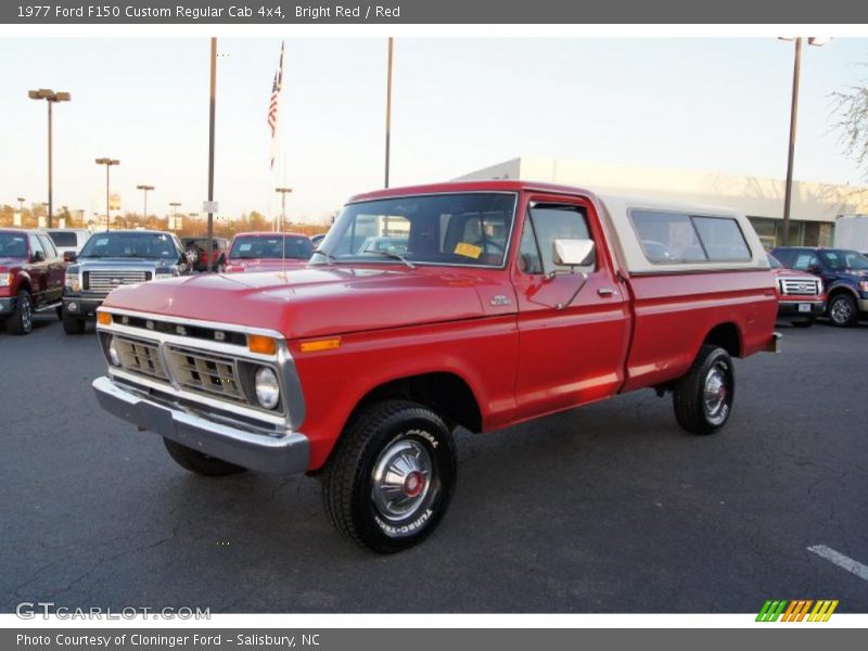 Front 3/4 View of 1977 F150 Custom Regular Cab 4x4