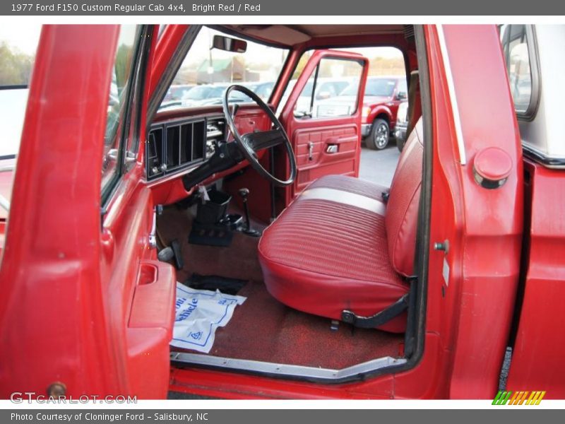  1977 F150 Custom Regular Cab 4x4 Red Interior