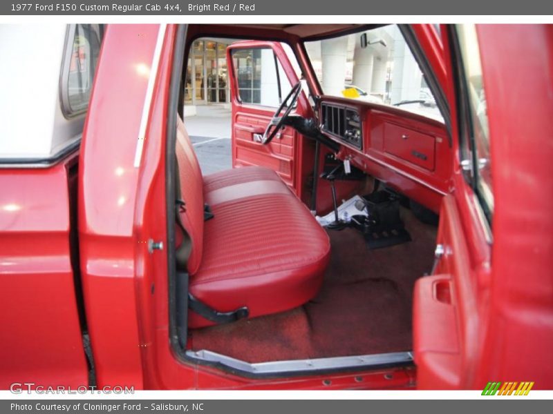  1977 F150 Custom Regular Cab 4x4 Red Interior
