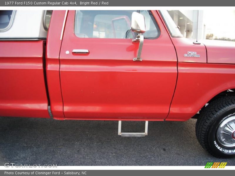 Bright Red / Red 1977 Ford F150 Custom Regular Cab 4x4