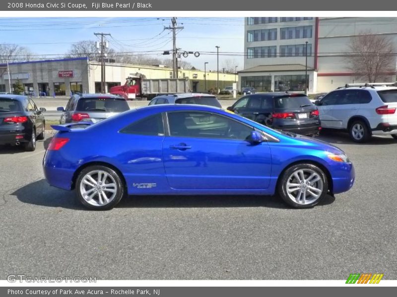 Fiji Blue Pearl / Black 2008 Honda Civic Si Coupe
