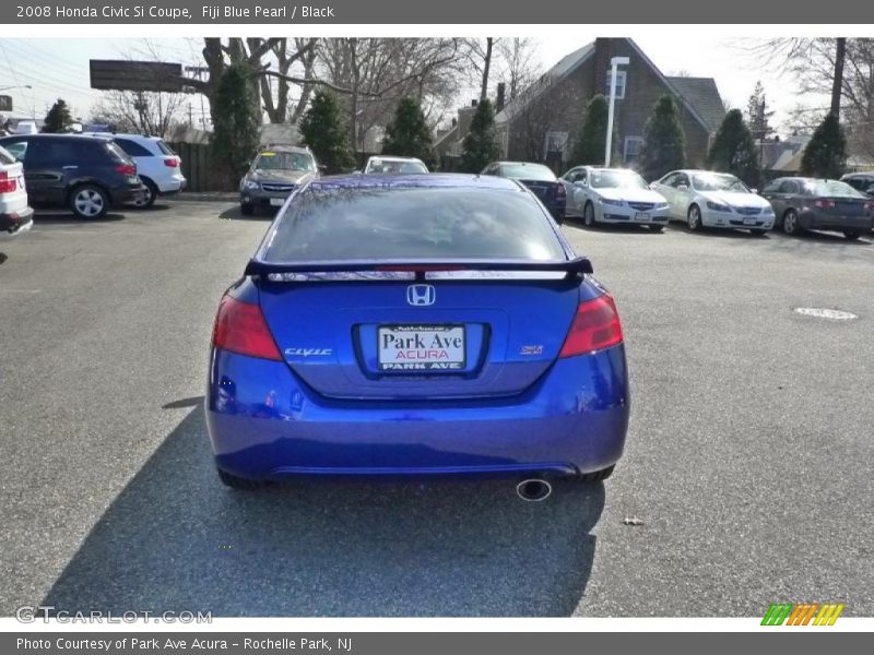 Fiji Blue Pearl / Black 2008 Honda Civic Si Coupe