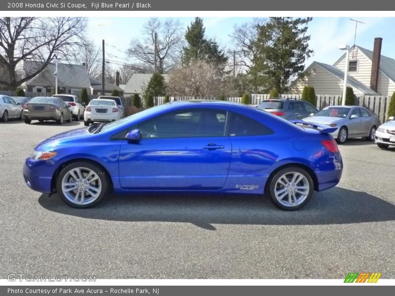 Fiji Blue Pearl / Black 2008 Honda Civic Si Coupe
