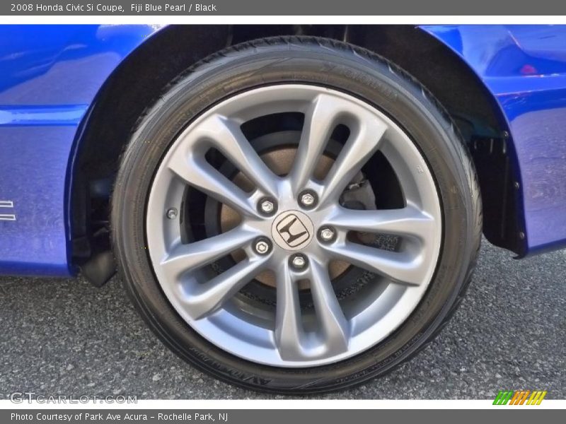 Fiji Blue Pearl / Black 2008 Honda Civic Si Coupe