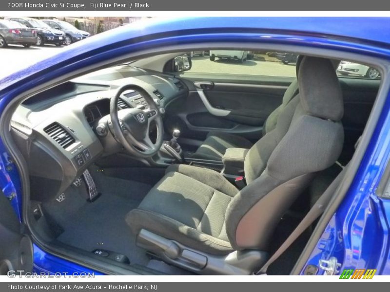 Fiji Blue Pearl / Black 2008 Honda Civic Si Coupe