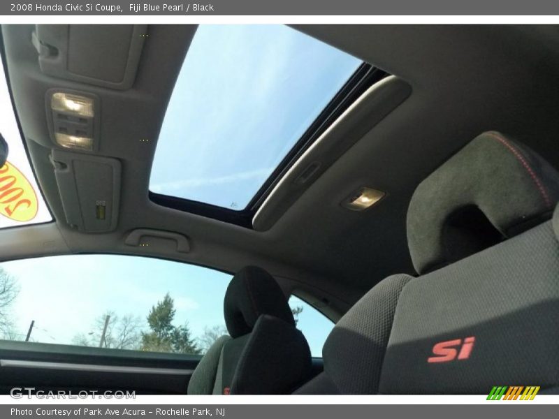 Fiji Blue Pearl / Black 2008 Honda Civic Si Coupe