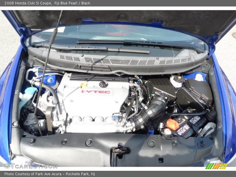 Fiji Blue Pearl / Black 2008 Honda Civic Si Coupe