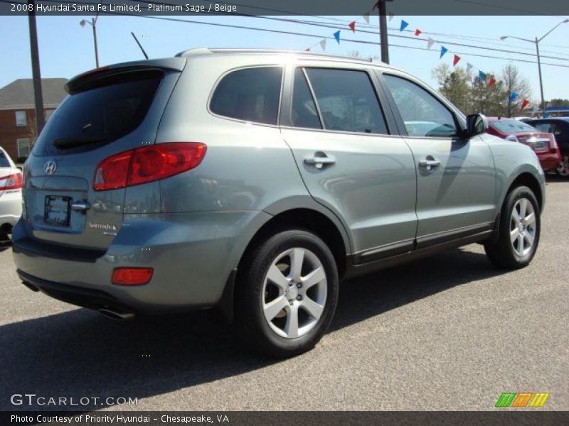Platinum Sage / Beige 2008 Hyundai Santa Fe Limited