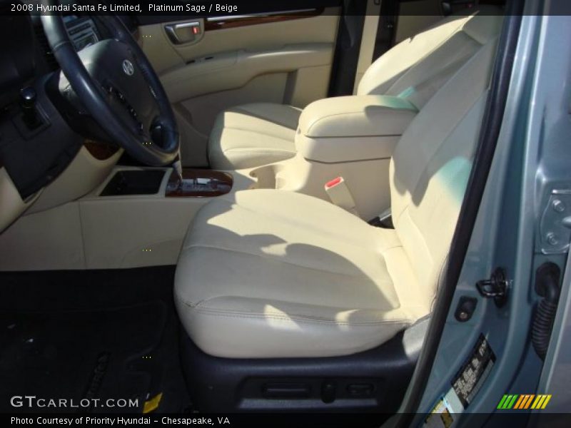 Platinum Sage / Beige 2008 Hyundai Santa Fe Limited