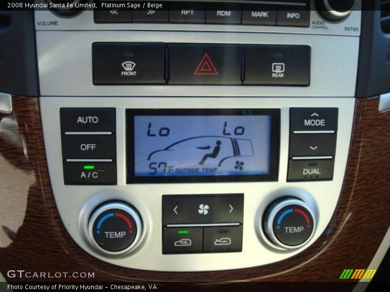 Platinum Sage / Beige 2008 Hyundai Santa Fe Limited