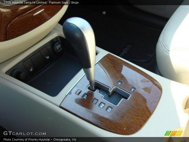 Platinum Sage / Beige 2008 Hyundai Santa Fe Limited