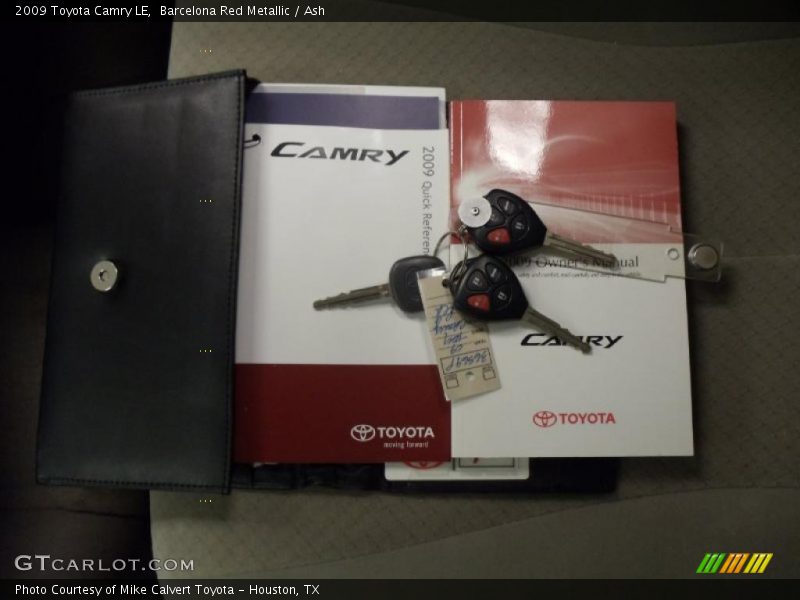 Barcelona Red Metallic / Ash 2009 Toyota Camry LE