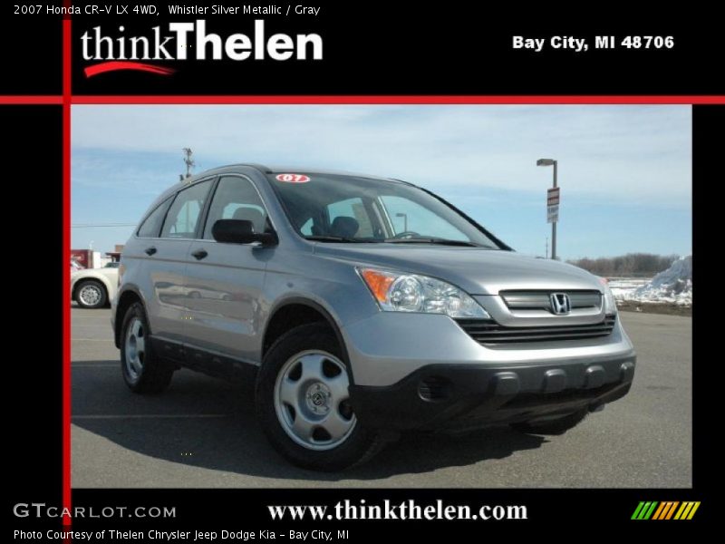 Whistler Silver Metallic / Gray 2007 Honda CR-V LX 4WD
