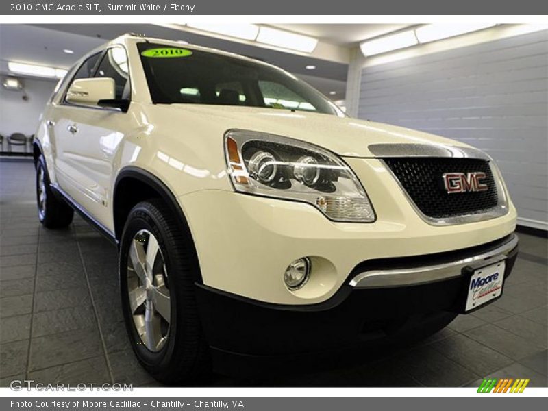 Summit White / Ebony 2010 GMC Acadia SLT