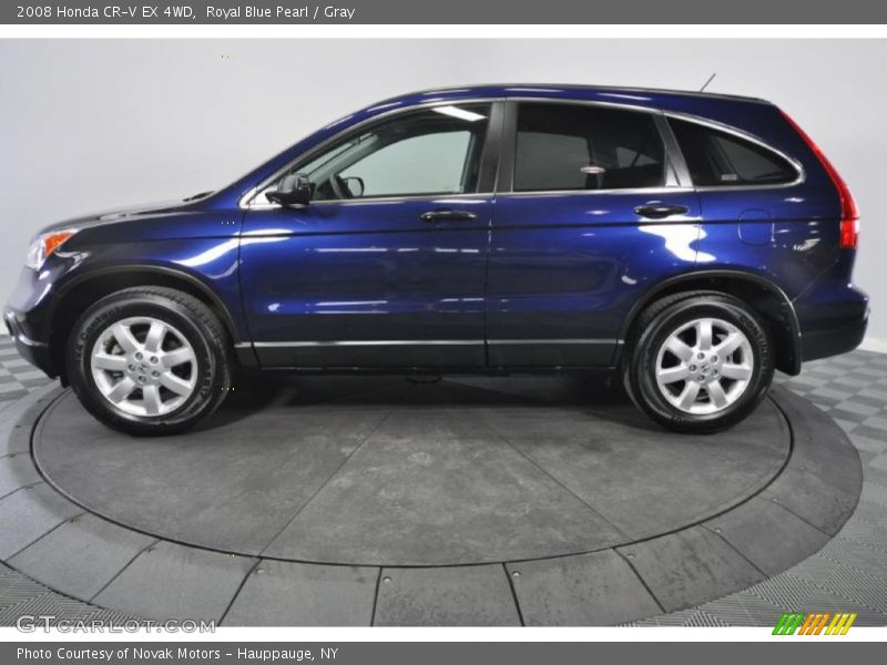 Royal Blue Pearl / Gray 2008 Honda CR-V EX 4WD