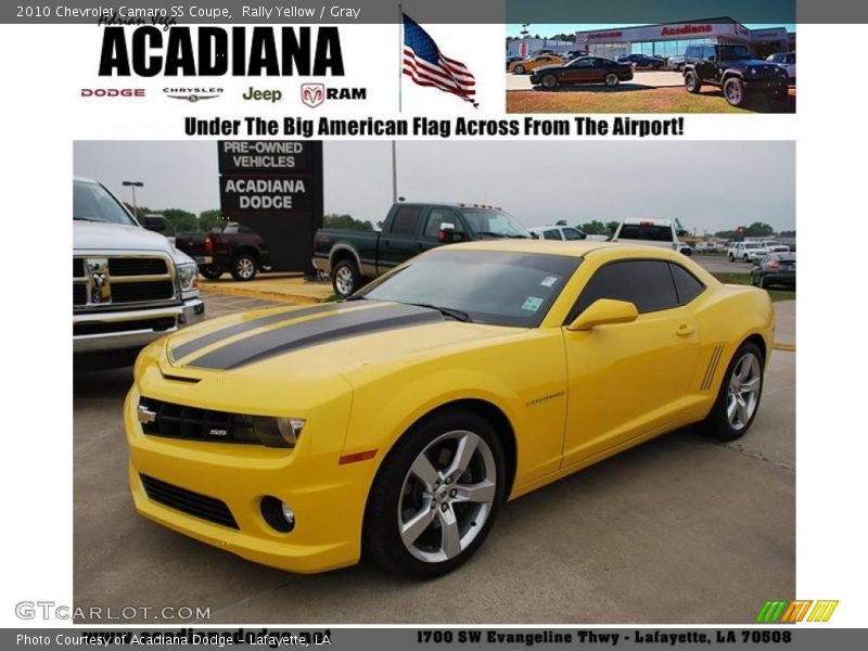 Rally Yellow / Gray 2010 Chevrolet Camaro SS Coupe