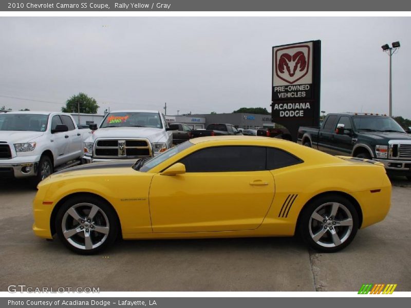 Rally Yellow / Gray 2010 Chevrolet Camaro SS Coupe