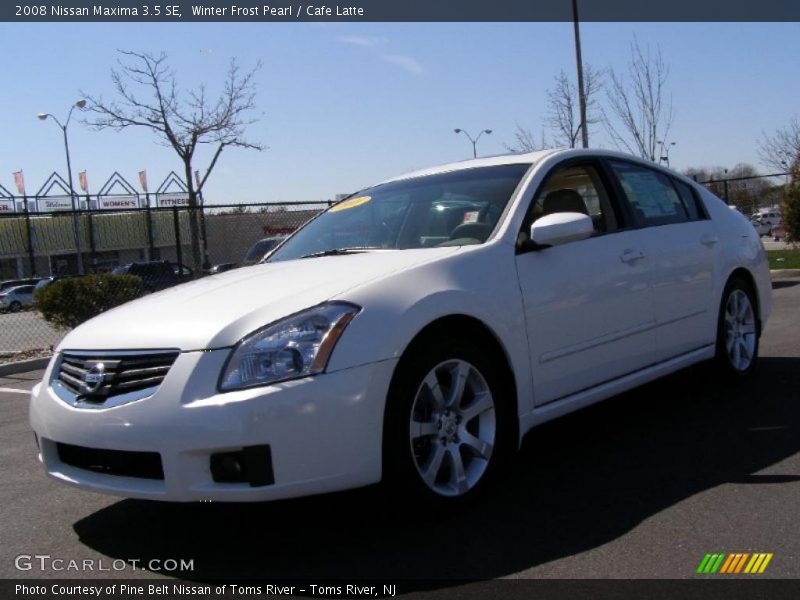 Winter Frost Pearl / Cafe Latte 2008 Nissan Maxima 3.5 SE