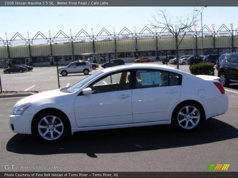 Winter Frost Pearl / Cafe Latte 2008 Nissan Maxima 3.5 SE
