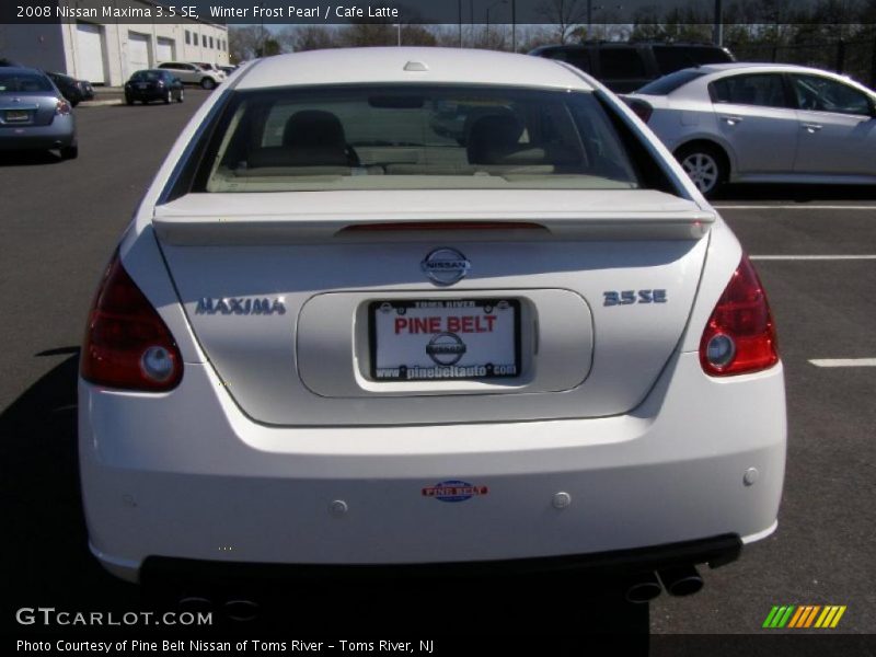 Winter Frost Pearl / Cafe Latte 2008 Nissan Maxima 3.5 SE