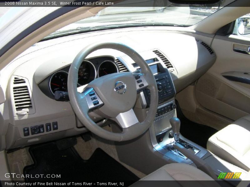 Winter Frost Pearl / Cafe Latte 2008 Nissan Maxima 3.5 SE