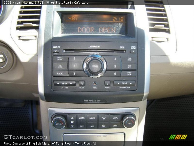 Winter Frost Pearl / Cafe Latte 2008 Nissan Maxima 3.5 SE