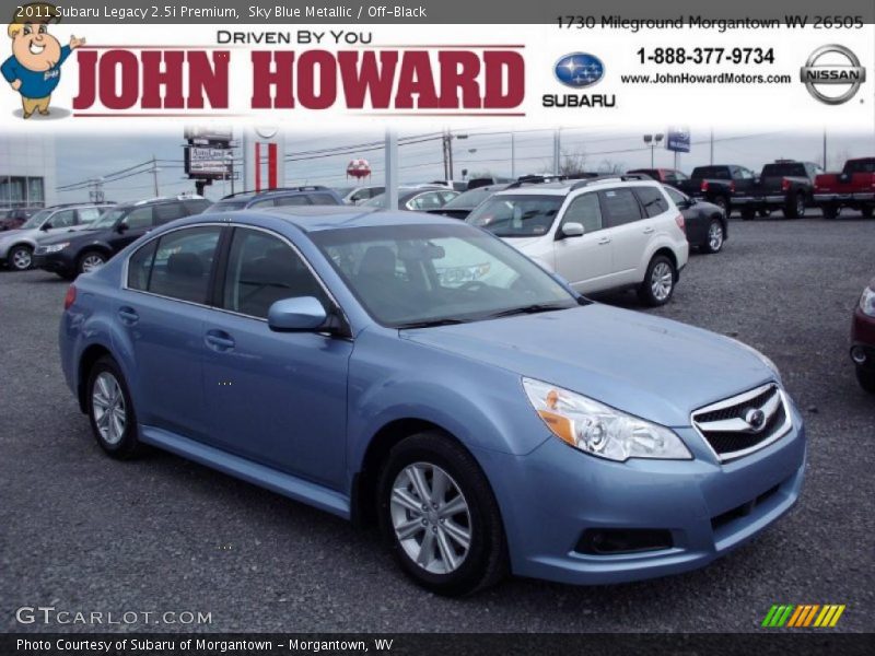 Sky Blue Metallic / Off-Black 2011 Subaru Legacy 2.5i Premium