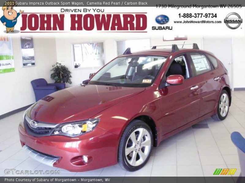Camellia Red Pearl / Carbon Black 2011 Subaru Impreza Outback Sport Wagon