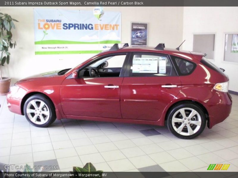 Camellia Red Pearl / Carbon Black 2011 Subaru Impreza Outback Sport Wagon