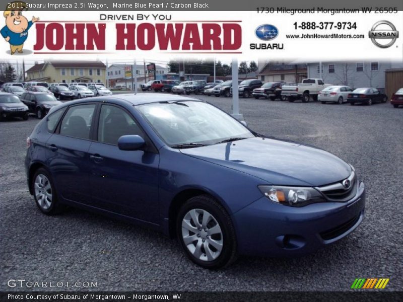 Marine Blue Pearl / Carbon Black 2011 Subaru Impreza 2.5i Wagon