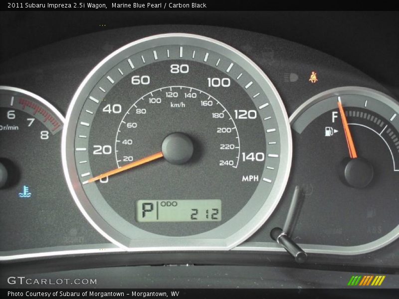 Marine Blue Pearl / Carbon Black 2011 Subaru Impreza 2.5i Wagon