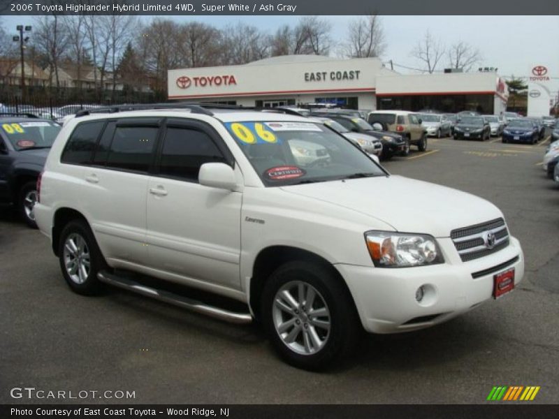 Super White / Ash Gray 2006 Toyota Highlander Hybrid Limited 4WD