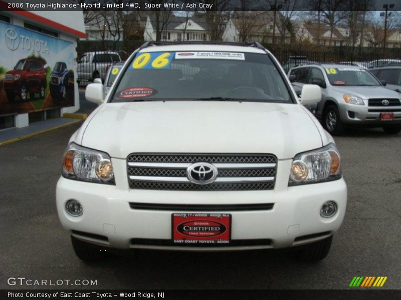 Super White / Ash Gray 2006 Toyota Highlander Hybrid Limited 4WD