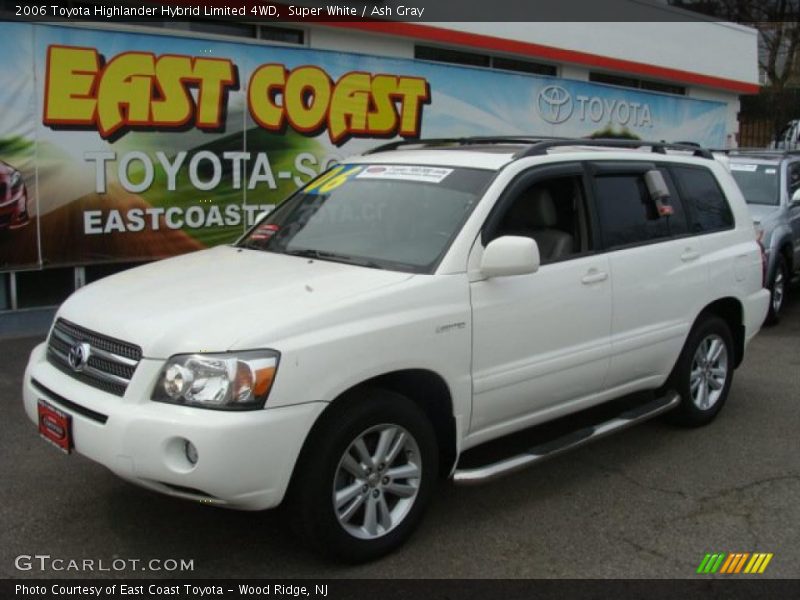 Super White / Ash Gray 2006 Toyota Highlander Hybrid Limited 4WD